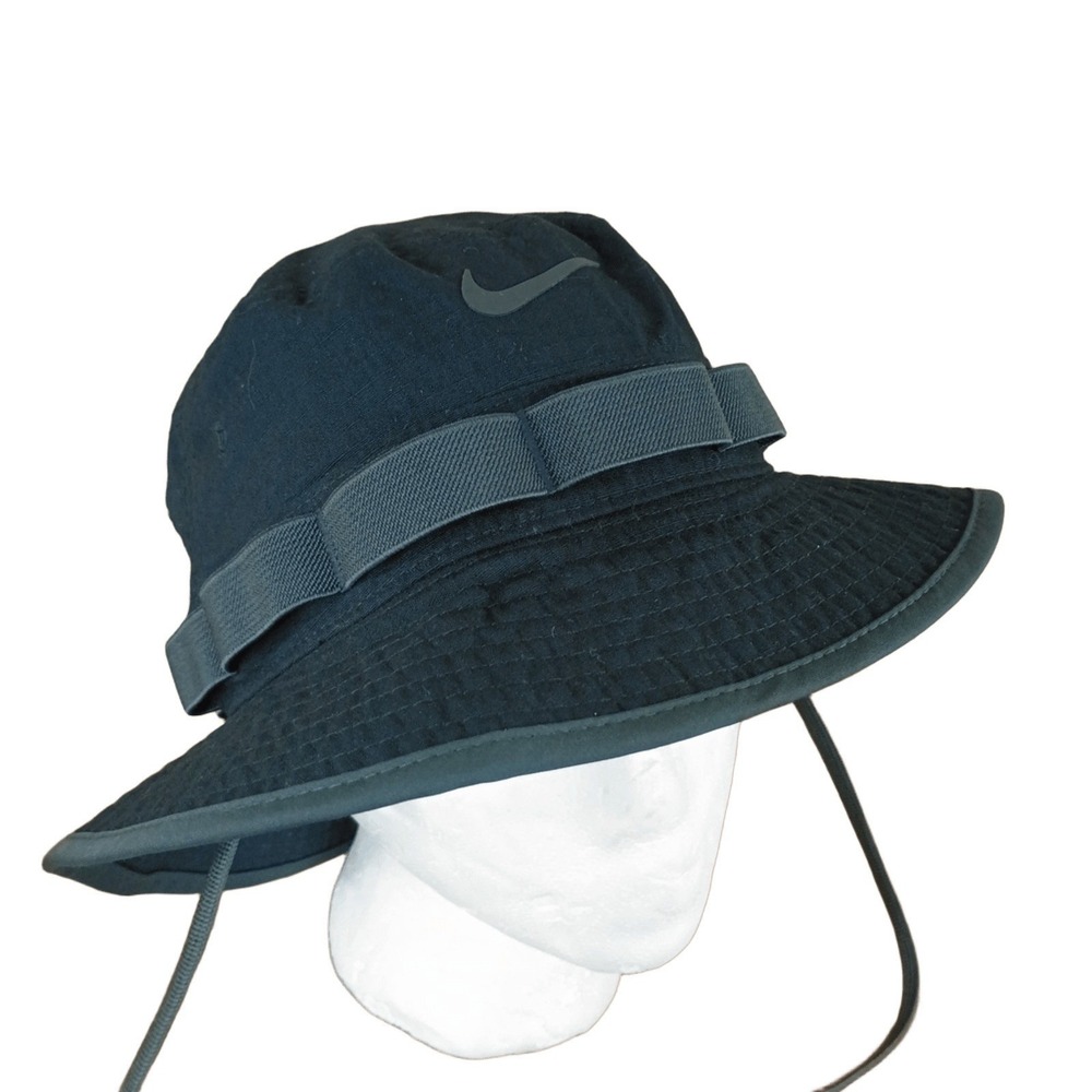 Nike Unisex S/M Dri-FIT Boonie Bucket Hat Black Outdoor Sporty Sun Hiking Cap